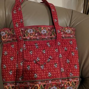 Vera Bradley Provencial Red Villager Bag